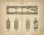Plans de l'arc de Constantin, à Rome; plan de l'attique; plan du rez de chaussé.
