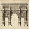 Élèvation de l'arc de Constantin, à Rome.