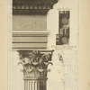 De l'arc de Constantin, à Rome; soffite du larmier; profil par le milieu de la face du chapiteau des colonnes