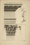 Des thermes de Diocletian, à Rome; plan du chapiteau; profil par le milieu de la face du chapiteau; face du chapiteau d'un pilastre.