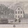 Vue partere de la maison hollandaise à Kouskowa appartenant à S. E. le Cte P. de Cheremettoff representée sur le midi.