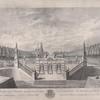 Vue de la cascade et du Sailo Vechnjakowo representée sur le nord et orient vis-à-vis de Kouskowa, tout cela appartenant à S. E. le Cte P. de Cheremettoff. [sic]