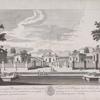 Vue partere de la ménagerie dans le jardin du Salio Kouskowa appartenant à S. E. le Cte P. de Cheremettoff près de la quelle un etang pour la volaille representée sur l'orient. [sic]