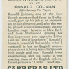 Ronald Colman (20th Century-Fox Player).