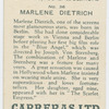 Marlene Dietrich.