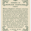 Miriam Hopkins.