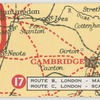 Route B. London - Manchester: Route C. London - Scarborough.