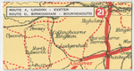 Route A. London - Exeter: Route D. Birmingham - Bournemouth.