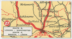 Route B. London - Manchester: Route E. Bristol - Leeds.
