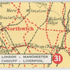 Route B. London - Manchester: Route F. Cardiff - Liverpool.