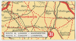 Route B. London - Manchester: Route F. Cardiff - Liverpool.