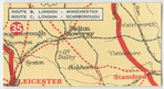 Route B. London - Manchester: Route C. London - Scarborough.