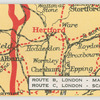 Route B. London - Manchester: Route C. London - Scarborough.