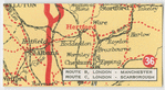 Route B. London - Manchester: Route C. London - Scarborough.