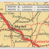 Route B. London - Manchester: Route C. London - Scarborough.