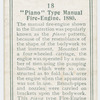 "Piano" type manual fire-engine, 1880.