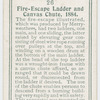 Fire-escape ladder and canvas chute, 1884.
