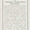 "Hatfield" trailor motor fire-pump.