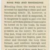 Ring pad and bandaging.