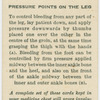 Pressure points on the leg.