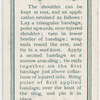 Triangular bandage.