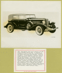 Auburn 1933. Three-quarter front view of Auburn's new 1933 salon 5-passenger phaeton sedan.