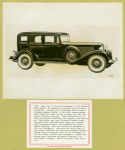 Auburn 1933. Side view of the new 5-passenger 12-165 Auburn salon sedan.