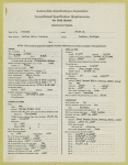 Automobile Manufacturers Association consolidated specification questionnaire for 1938 models.