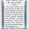 Blue Anchor Line, (W. Lund & Sons), London.
