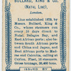 Bullard, King and Co. (Natal Line), London.
