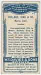 Bullard, King and Co. (Natal Line), London.