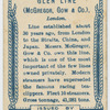 Glen Line (McGregor, Gow & Co.), London.