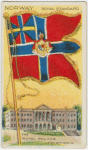 Norway Royal Standard : the Royal Palace Christiania.