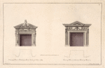 Chimney piece to drawing room south of salone; chimney piece to common dineing room. [sic]