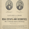 Gaylord & Boon, Dealers in Real Estate and Securities, No. 3 Phelps Bank Building, Binghamton, N.Y.