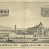 Bark piles.; Interior of beam house.; J.B. and F.M. Weed & Co's Upper Leather Tannery, Binghamton, N.Y.