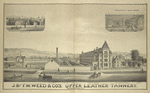 Bark piles.; Interior of beam house.; J.B. and F.M. Weed & Co's Upper Leather Tannery, Binghamton, N.Y.