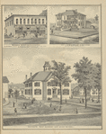 Birdsall Block, Whitney's Point, Broome Co., N.Y. ; Residence of M.B. Eldridge & E.D.F. Hyde. Whitney's Point, Broome Co., N.Y.; Whitney's Point Academy and Union School.