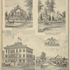 Residence of F.D.Gridley, M.D. Whitney's Point, Broome Co., N.Y.; Residence & Store of G.H. Daniels, Dealers in Watches, Clocks & Jewelry &c.; Beach House, Whitney's Point, Broome Co., N.Y. Rogers & Mc. Daniels, Proprs.; Residence of George W. Mitchell, Triangle, Broome Co., N.Y.