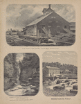 R.W. Adams, Steam Saw Mill, Clinton Co. N.Y.; Ausable Chasm on the Ausable River. Town of Ausable N.Y.; Birmingham Falls"