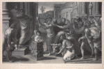 Paul and Barnabas rejecting the sacrifice at Lystra.