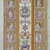 Central decoration contains scenes of cherubs, youths and satyrs; lower panel contains scene of two ducks