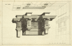 A projection of the Dorick order in perspective.