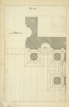 The geometrical plan of a design, of the Dorick [sic] order.