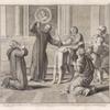 Sacerdos jussu S. Nili vexatum a Dæmone Filium Polyeucti ducis exercitus olea sacræ lampadis inungit, et statim liberatur.