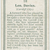 Len. Davies (Cardiff City).