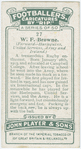 W. F. Browne (Forward -- Harlequins, United Services, Army and Ireland).