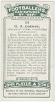 G. S. Conway (Forward -- Fettes, Cambridge and England).