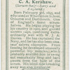 C. A. Kershaw (Scrum-half -- Navy and England).