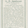 A. M. Smallwood (Wing three-quarter -- Leicester, Cambridge and England).